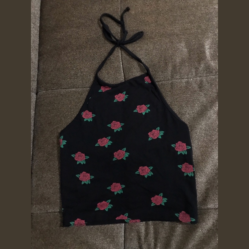 Forever 21 Black Backless Crop top Small
